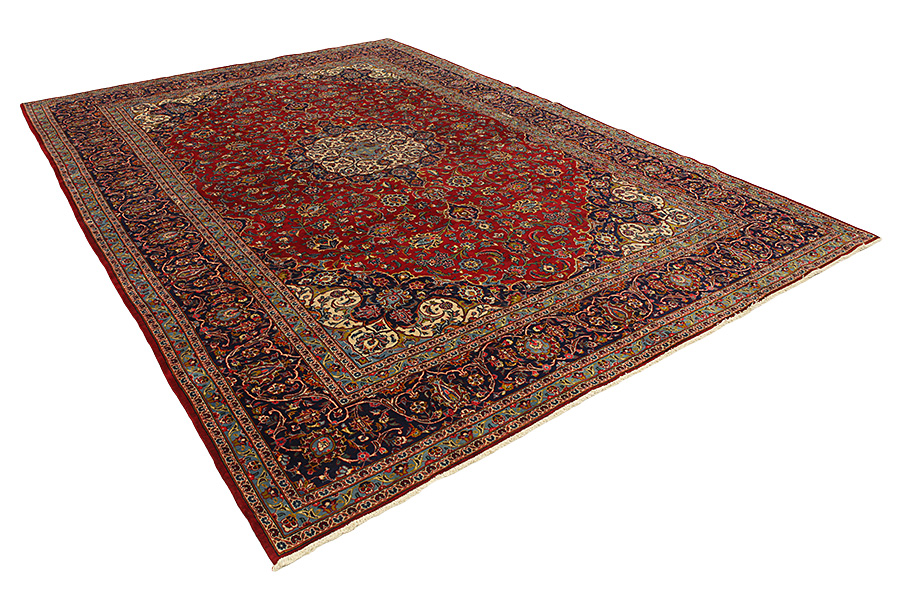 Kashan Tapis Persan 410x292 - Image 1