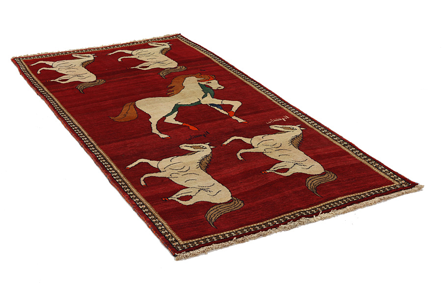 Gabbeh - Qashqai Tapis Persan 255x117 - Image 1