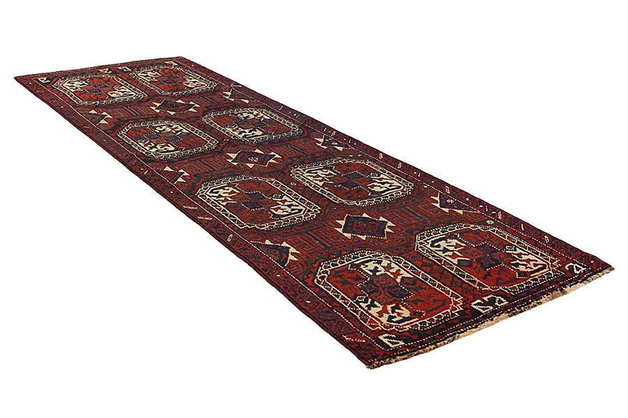 Bokhara - Turkaman Perzisch Tapijt 360x123 - Afbeelding 1