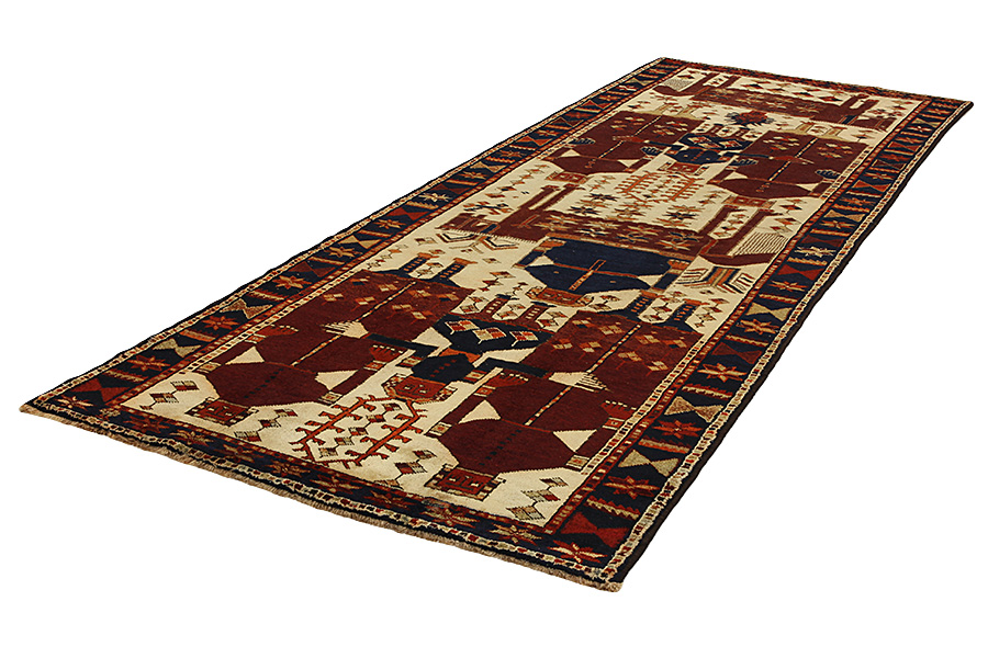 Bakhtiar - Qashqai Tapis Persan 431x163 - Image 2
