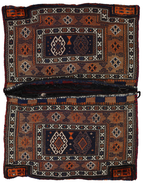 Jaf - Zadeltas Perzisch Tapijt 124x96